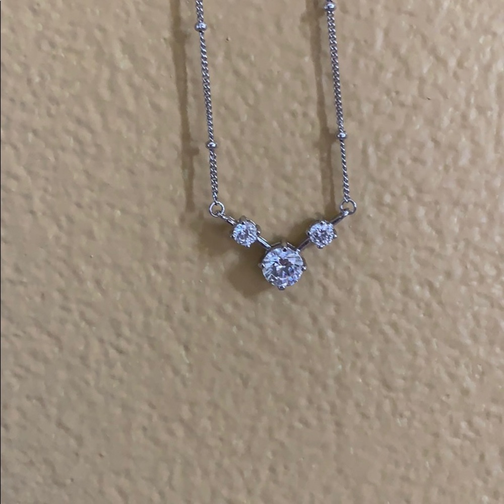 Danity faux diamond necklace 325 SILVER